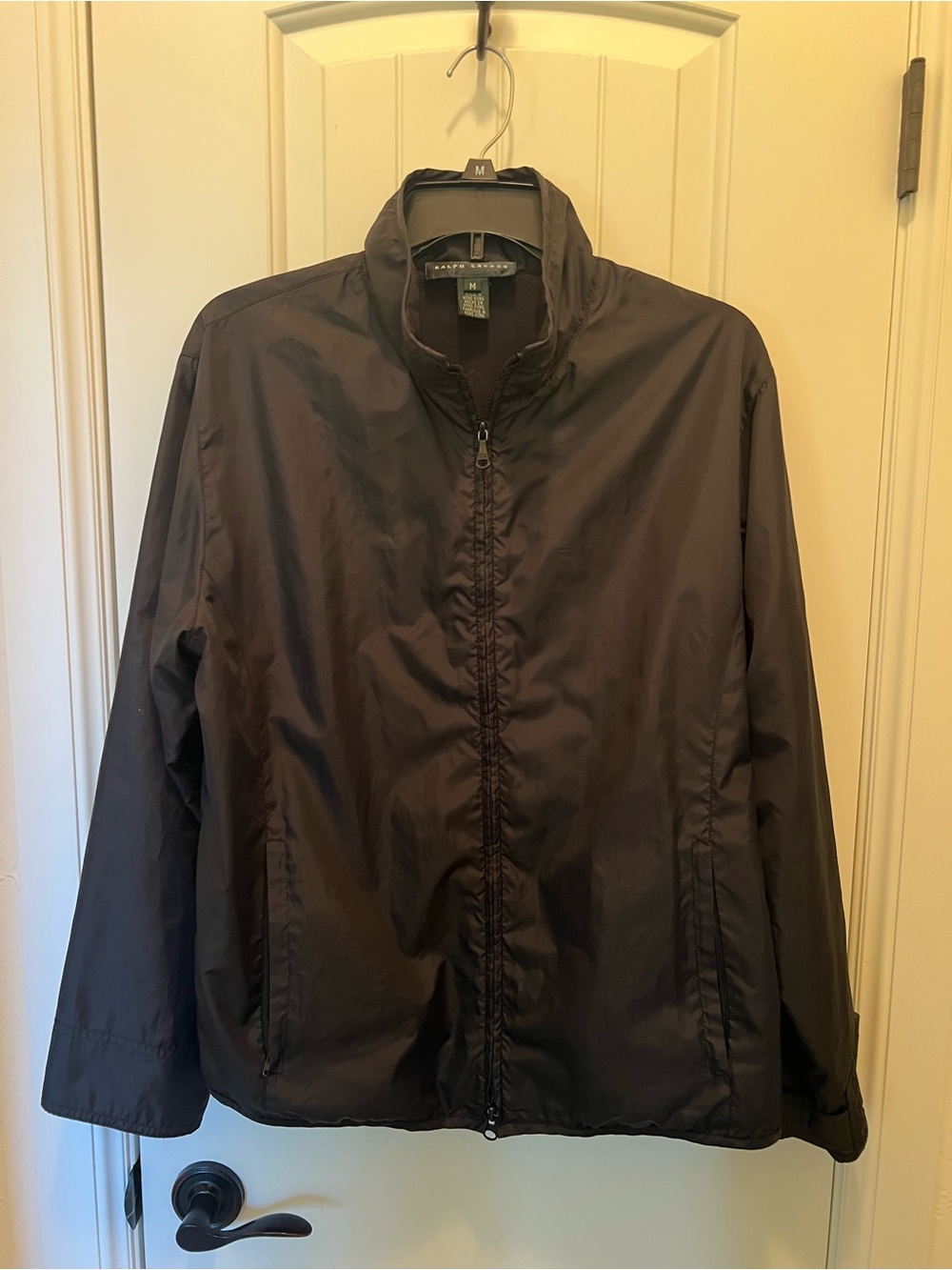 Lauren Ralph Lauren Men's Black Full-Zip Windbreaker. Size M